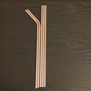 Kitchen - (5) stainless steel reusable straws Kitchen - (5) stainless steel reusable straws
